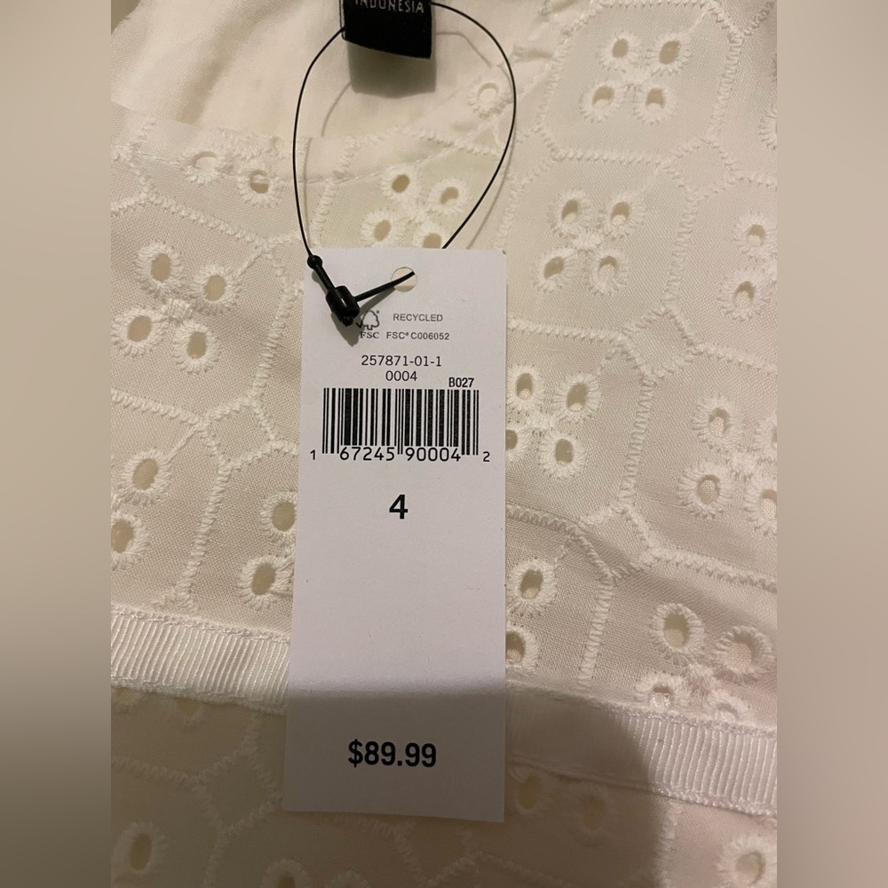 BANANA REPUBLIC eyelet mini dress size 4 NWT - Picture 8 of 9